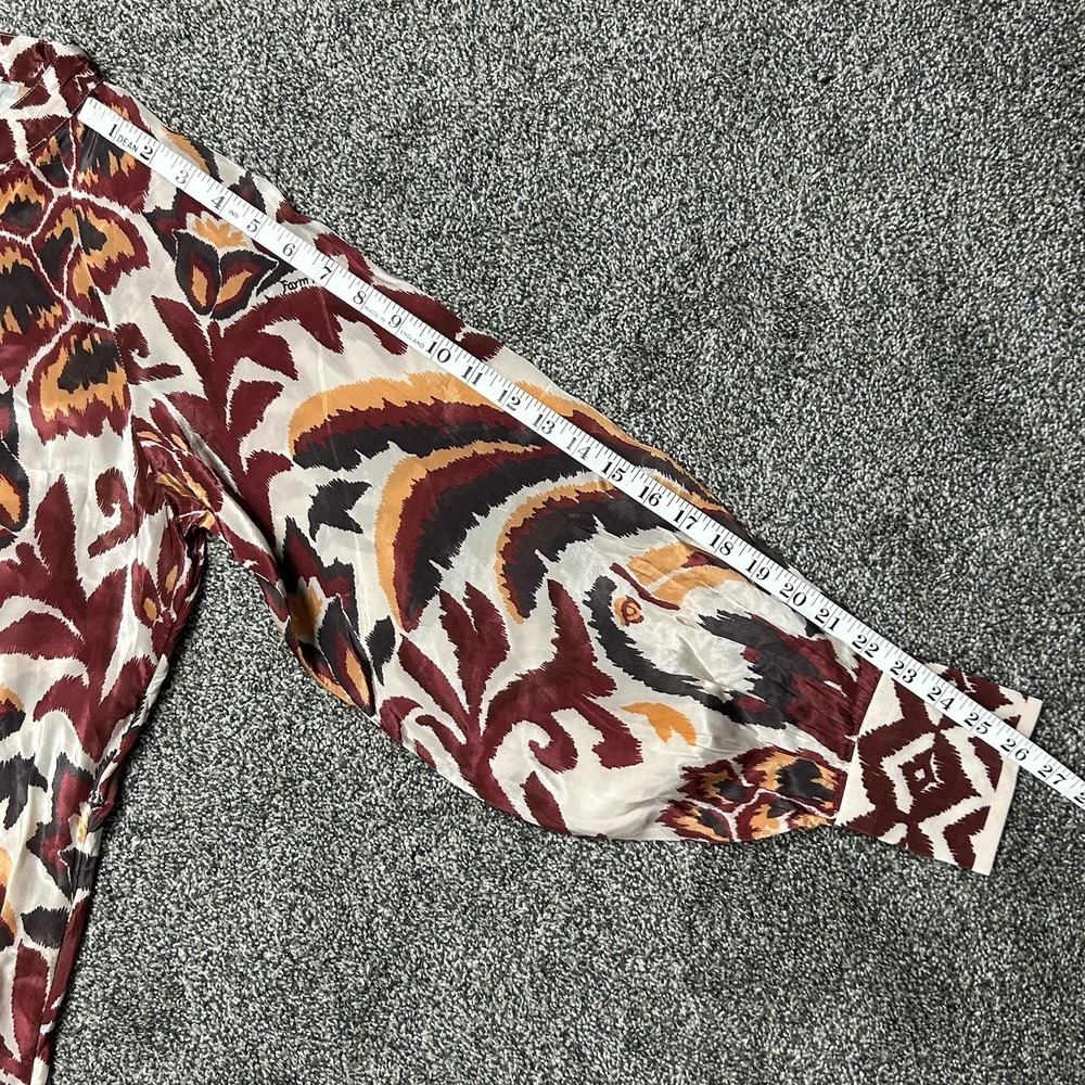NWOT Farm Rio Cream Toucans Scarf Maxi Dress Womens XS Long Sleeve NO TIE SCARF - Picture 13 of 16